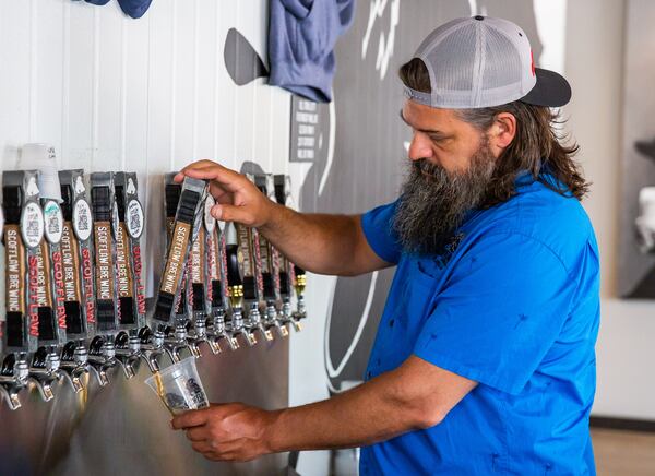 Travis Herman at Dr. Scofflaw’s Laboratory and Beer Garde, one of the anchors at The Works, the 80-acre Selig development along Chattahoochee Avenue. Ryan Fleisher for The Atlanta Journal-Constitution