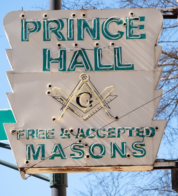 The Prince Hall Masonic Lodge on Auburn Avenue, built in 1940 and the first home to the Southern Christian Leadership Conference and the first Black-owned radio station, is set to be renovated with parts of it being used for the National Park Service King Memorial Site. Ben Gray for the Atlanta Journal-Constitution