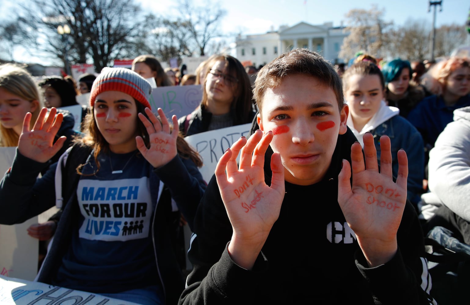 Photos: Students walk out of schools to protest gun violence; march on Washington