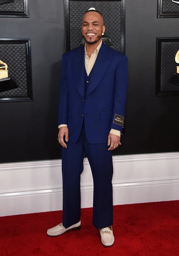 Anderson .Paak arrives at the 62nd annual Grammy Awards at the Staples Center on Sunday, Jan. 26, 2020, in Los Angeles. (Photo by Jordan Strauss/Invision/AP)