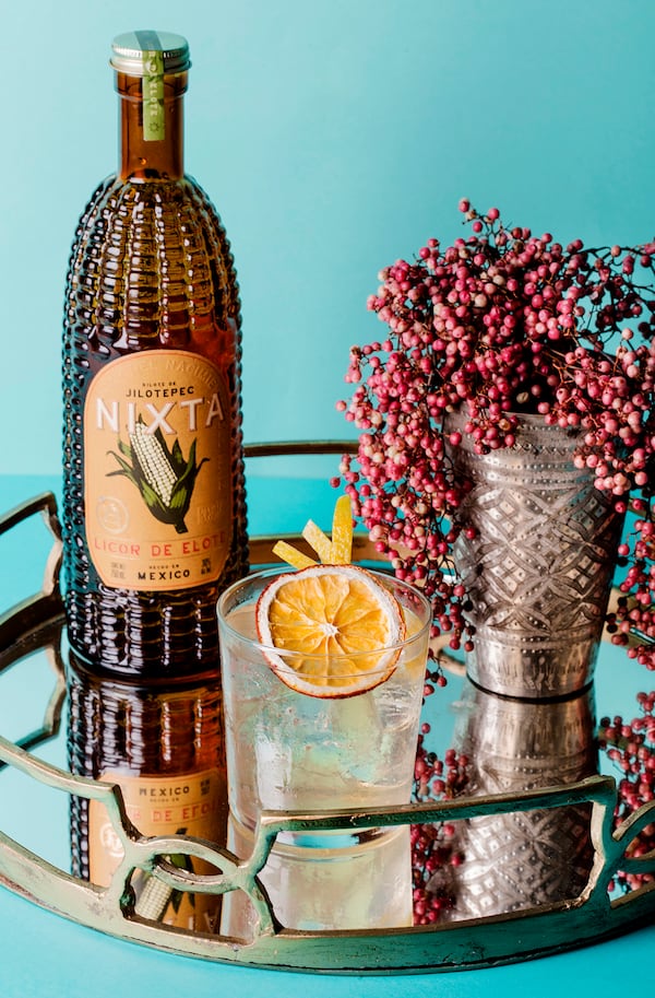 Nixta liqueur, with its bottle fashioned after an ear of corn, pays homage to the culture of Mexico. Courtesy of Nixta