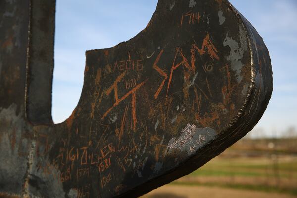 The Iron Horse has been marked by graffiti from UGA students over the years. 