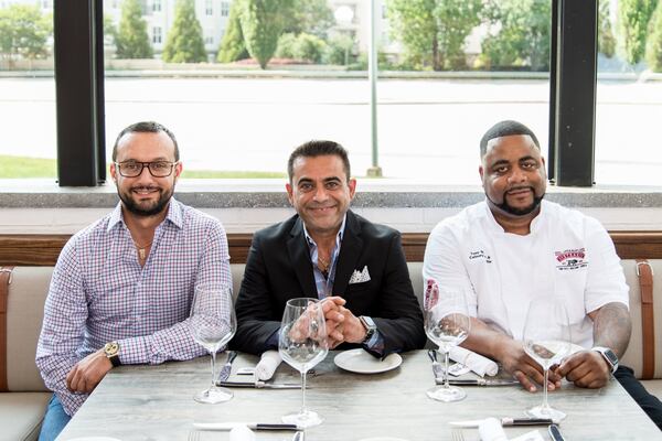  Little Alley Steak Buckhead team (from left to right) Owner Hicham Azhari, General Manager Adrian Philips, and Culinary Director Tony Manns. Photo credit- Mia Yakel.