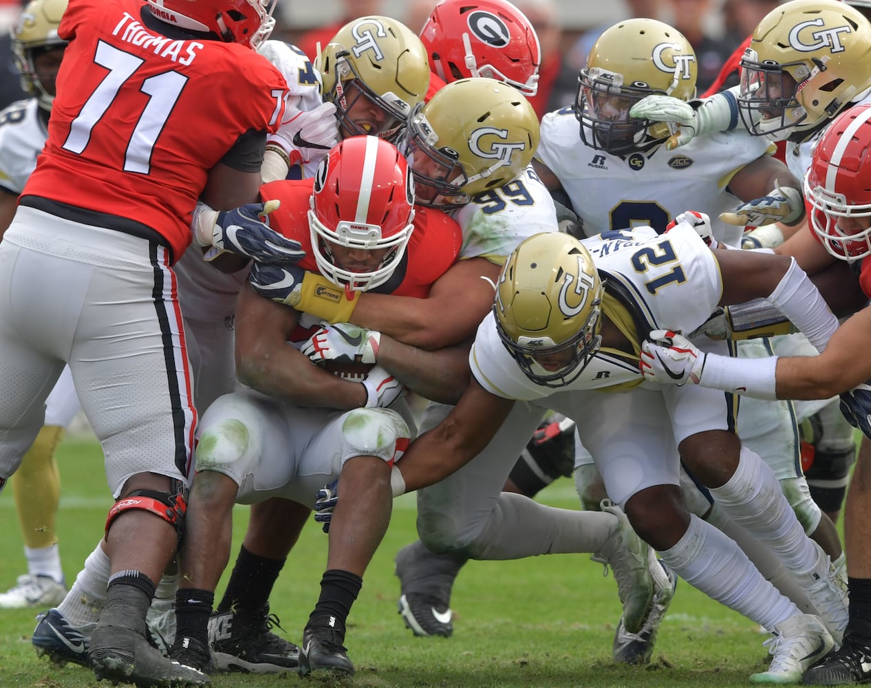 Photos: It’s Georgia in an easy win over Tech