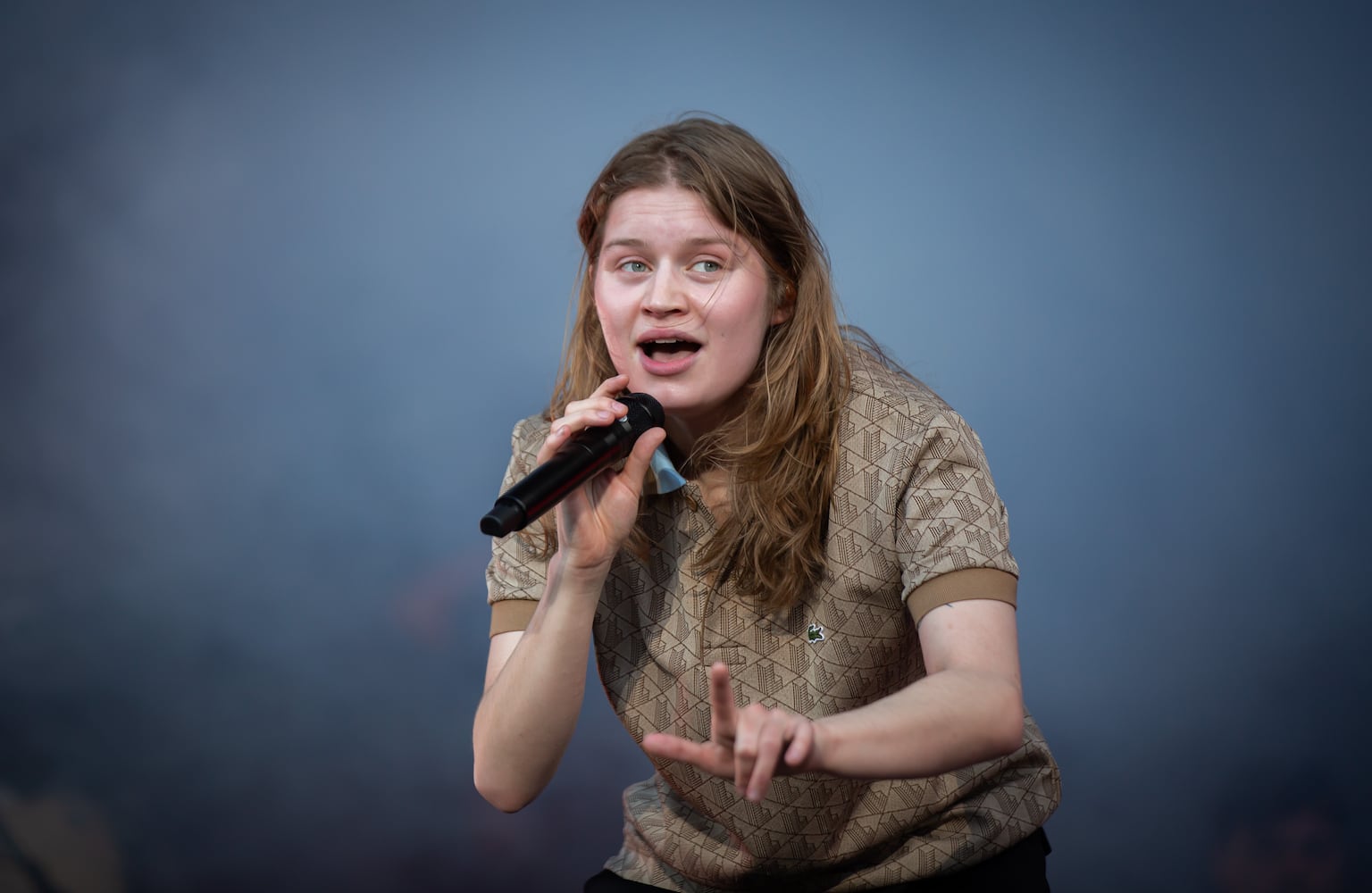 Atlanta, Ga: Girl In Red danced and sang all of her hits to an enthusiastic audience. Photo taken Saturday May 4, 2024 at Central Park, Old 4th Ward. (RYAN FLEISHER FOR THE ATLANTA JOURNAL-CONSTITUTION)