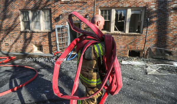 It appears the fire started in the basement of the two-story apartment building, but the cause remains under investigation.