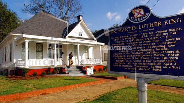 FILE - In this Nov. 6, 2003, file photo, the home where Martin Luther King changed from Montgomery pastor to national civil rights leader, is pictured in Montgomery, Ala., and has been restored to its 1950s appearance. King was assassinated April 4, 1968 at the Lorraine Motel in Memphis. Travelers will find a variety of events and sites in Memphis and elsewhere honoring King's legacy on the 50th anniversary of his death. (AP Photo/Dave Martin, File)