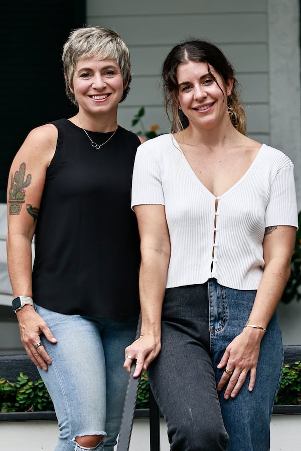 The physical similarities between Mary Grace Henry (left) and Merci Treaster are uncanny. (Natrice Miller/natrice.miller@ajc.com)