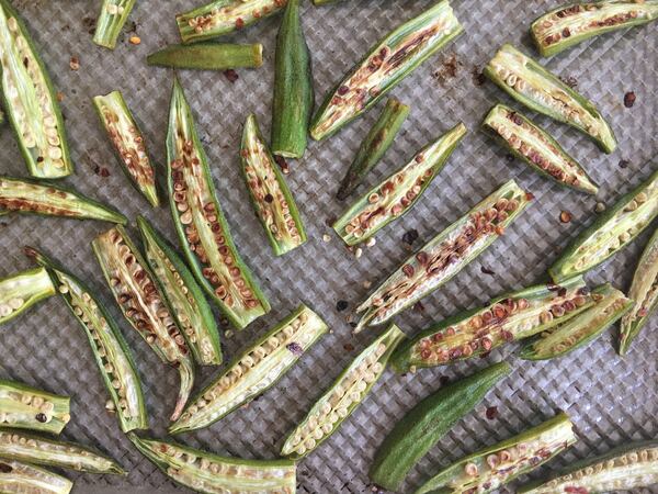 The key to making sure your baked okra doesn’t end up slimy is to use small, 4-inch or less, fresh pods. CONTRIBUTED BY KELLIE HYNES