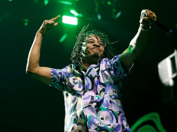 Rapper T.I. performs alongside music producer Jermaine Dupri, during Dupri's "The South Got Something to Say" show at the Caesars Superdome in New Orleans. The Essence Festival is celebrating its 29th year, and the 50th anniversary of hip-hop. (TYSON HORNE / THORNE@AJC.COM)
