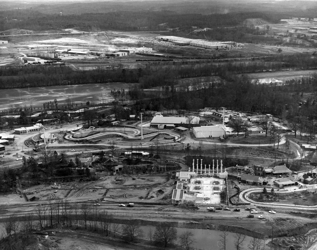 Six Flags aerial