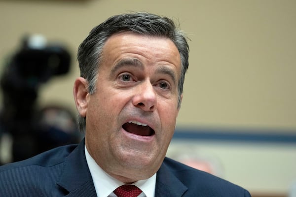 FILE - Former Director of National Intelligence John Ratcliffe, testifies before a hearing April 18, 2023, on Capitol Hill in Washington. (AP Photo/Manuel Balce Ceneta, File)