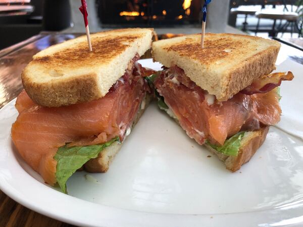 Writer Bill King’s current favorite sandwich is the smoked salmon BLT with lemon dill aioli, served on sourdough bread at The Station at Person Street, in Raleigh, N.C., near where his son and daughter-in-law live. CONTRIBUTED BY BRETT CRANNELL