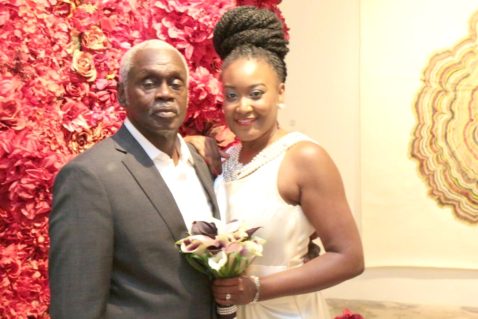 William Hudson Jr. and his daughter, Jatika Hudson Patterson, at her wedding in 2015. âWhen I was in Vietnam fighting, I would see people burning the flag back over here,â Hudson said. âThat was disrespectful. But I have never known anybody get in trouble for burning the flag. If anything, the football players are honoring the flag by showing what unity means.â (Contributed photo)