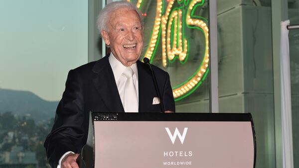 TV host Bob Barker attends The Hollywood Chamber of Commerce & The Hollywood Sign Trust's 90th Celebration of the Hollywood Sign at Drai's Hollywood on September 19, 2013 in Hollywood, California.