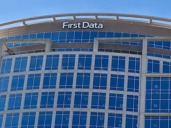 The headquarters of financial technology company First Data in Sandy Springs. Wisconsin-based Fiserv announced plans to acquire First Data in a $22 billion deal to combine Fortune 500 companies. J. SCOTT TRUBEY/STRUBEY@AJC.COM.