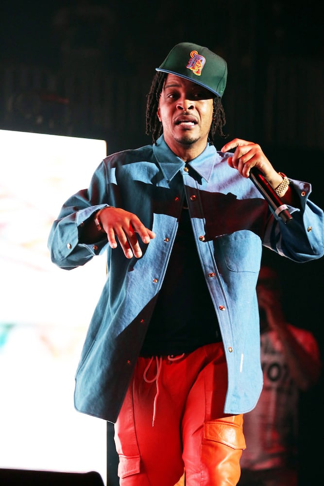 T.I. on stage at the annual Hot 107.9 Birthday Bash ATL. The sold-out concert took place Saturday, June 17, 2023, at State Farm Arena. Credit: Robb Cohen for the Atlanta Journal-Constitution