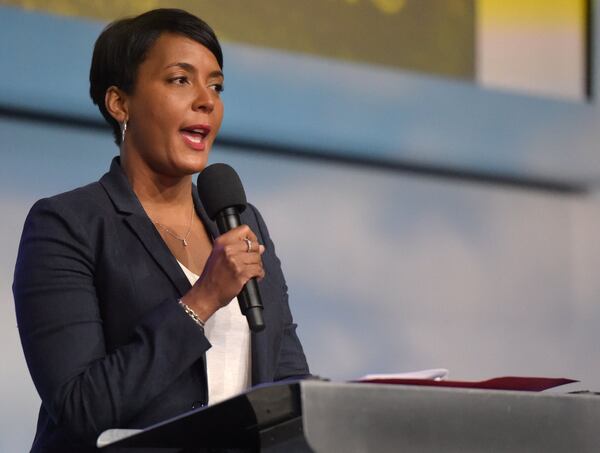 Atlanta - Atlanta Mayor Keisha Lance Bottoms speaks at Delta Air Lines reception. Bottoms has tapped former Atlanta Police Chief George Turner to be the city’s commissioner for public safety. Jenna Eason / Jenna.Eason@coxinc.com