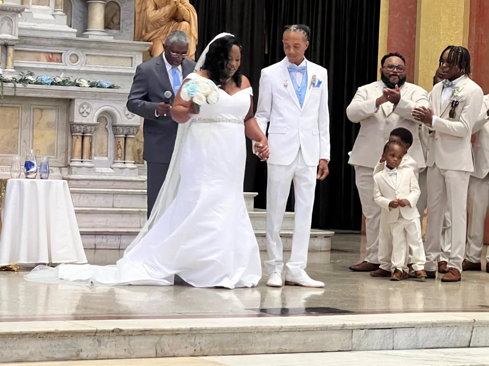 Patrice and Kendrick Eubanks said “I do” at Sacred Heart Cultural Center on Oct. 5, 2024. (Photo Courtesy of Charmain Z. Brackett/Augusta Good News)