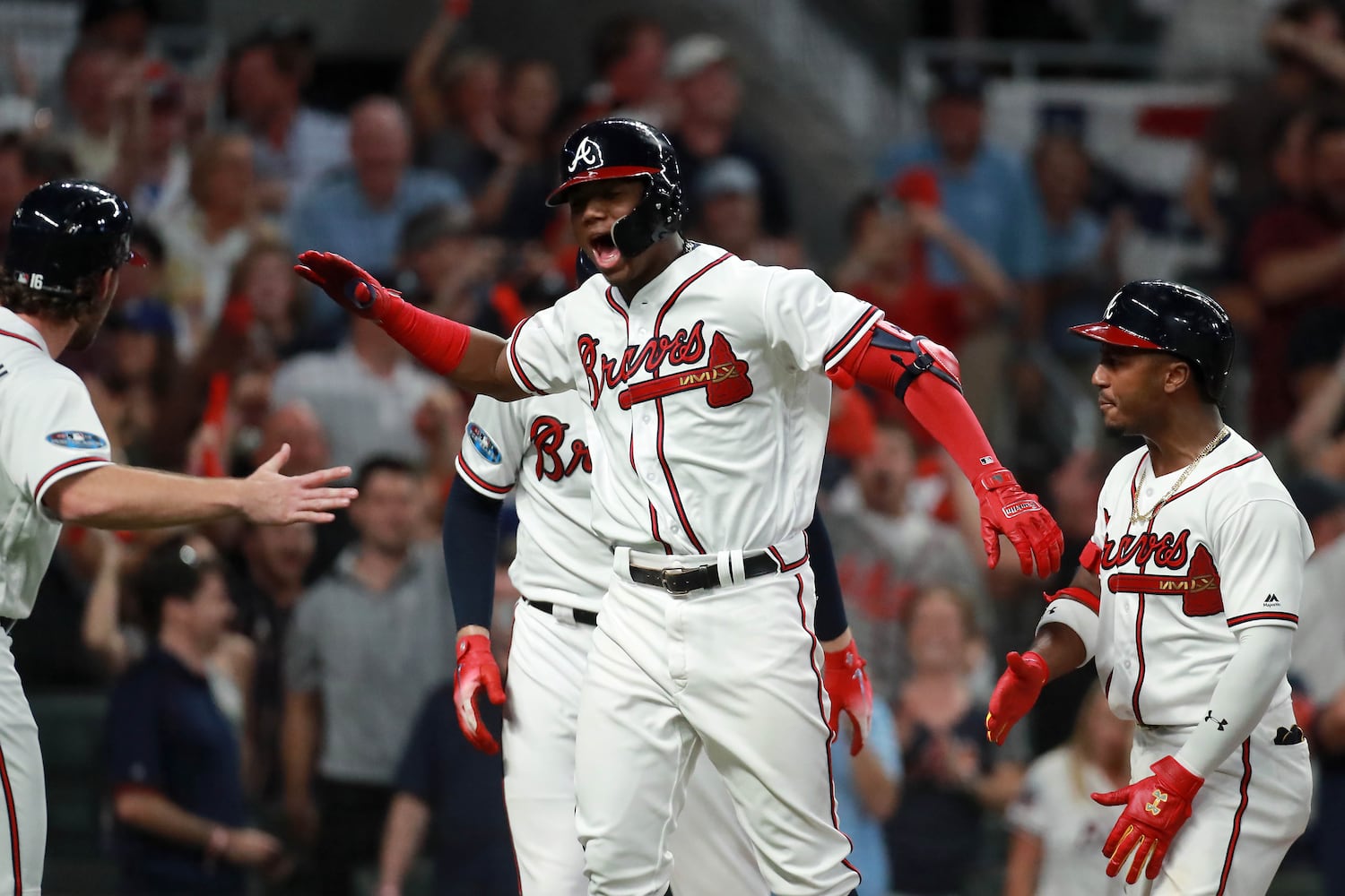 Photos: Acuna hits grand slam as Braves battle Dodgers in Game 3