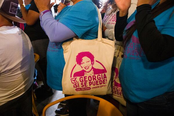 Supporters turned out for a rally led by Stacey Abrams in 2022.