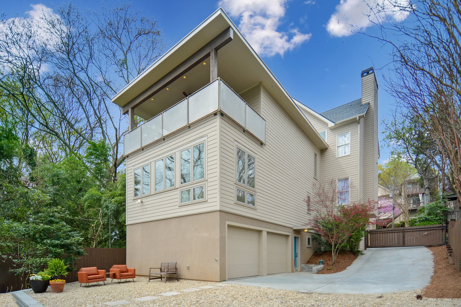 A temperature-controlled wine cellar is possible in this Atlanta home