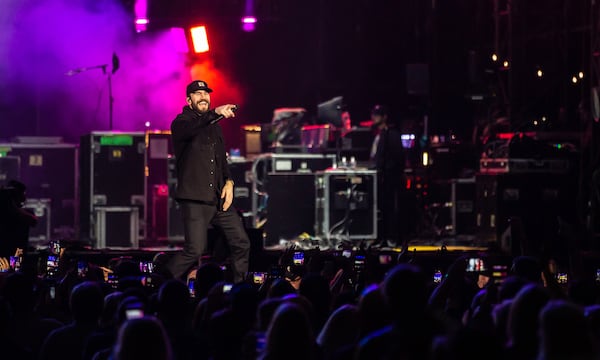 Sam Hunt, a native of Cedartown, basked in the home state love at Mercedes-Benz Stadium fior ATLive on Nov. 15, 2019. Photo: Ryan Fleisher/Special to the AJC.