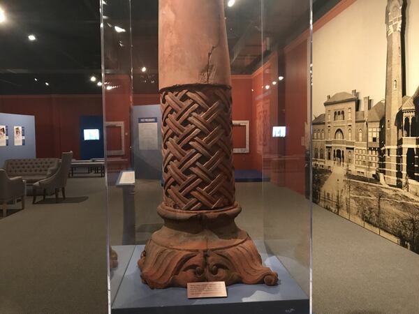 A terracotta column from the Hebrew Orphans’ Home, on display at the Bremen Museum. The orphanage was built in 1889. The building was demolished in 1976. (HELENA OLIVIERO/HOLIVIERO@AJC.COM)