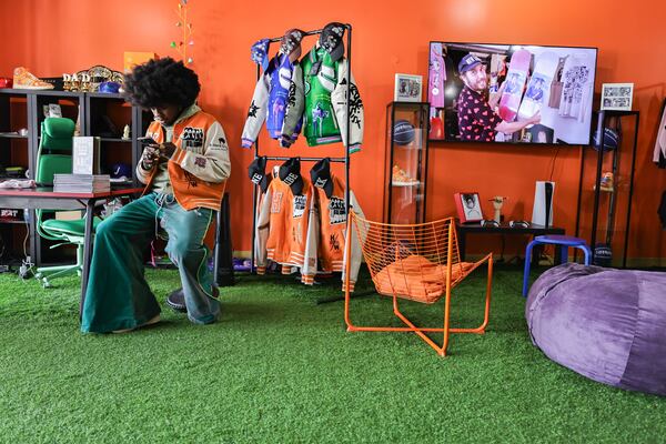 Atlanta rapper Trinidad James seen inside of his new boutique Hommewrk located inside Underground Atlanta on March 7. (Natrice Miller/AJC)