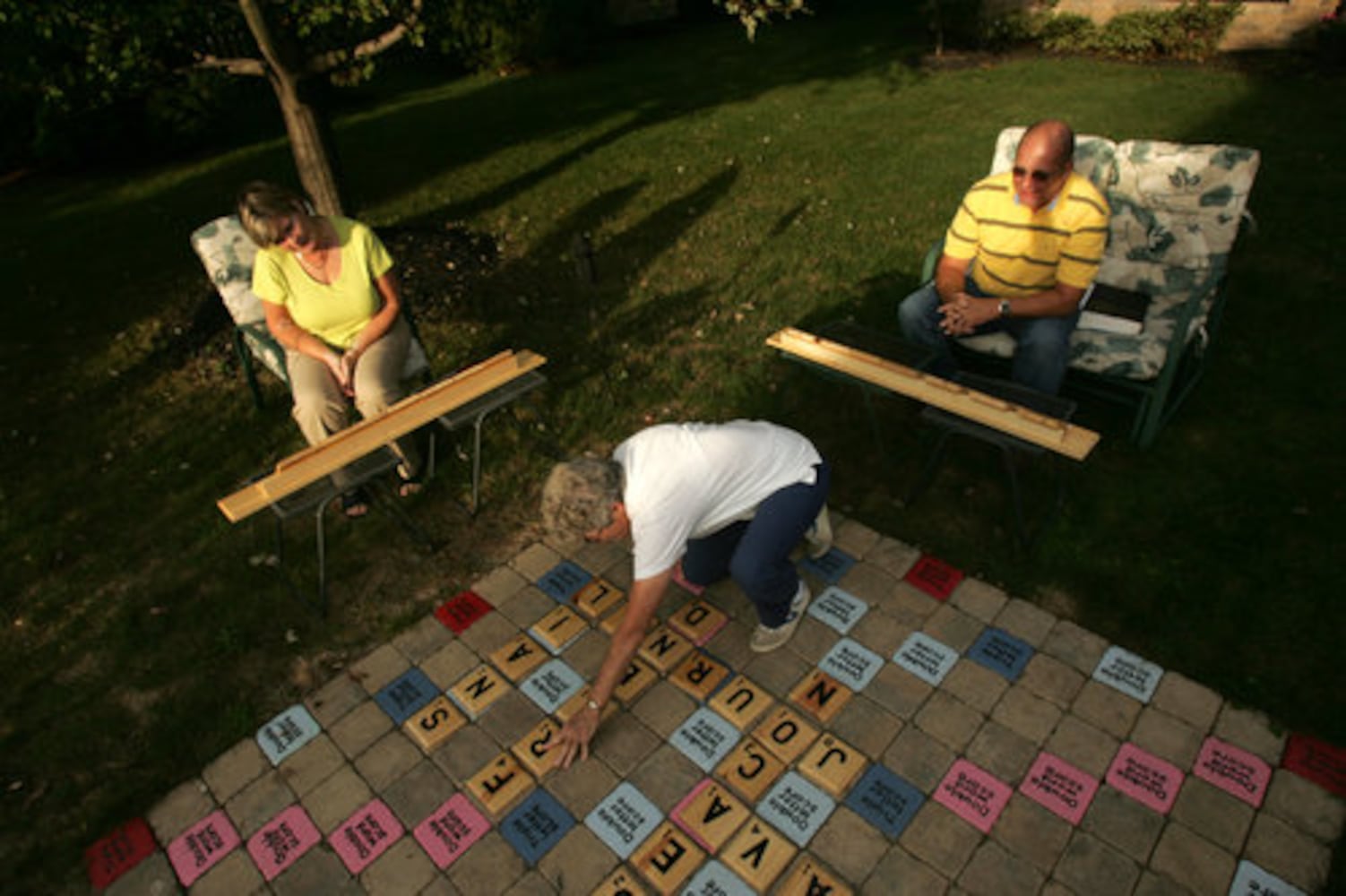 Lawn Scrabble a game you can make, then play