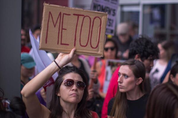 LOS ANGELES, CA - NOVEMBER 12: Demonstrators participate in the #MeToo Survivors' March in response to several high-profile sexual harassment scandals on November 12, 2017 in Los Angeles, California. The protest was organized by Tarana Burke, who created the viral hashtag #MeToo after reports of alleged sexual abuse and sexual harassment by the now disgraced former movie mogul, Harvey Weinstein. (Photo by David McNew/Getty Images)