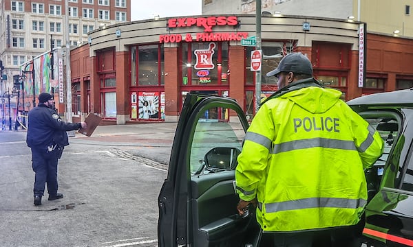 A man was taken to the hospital after a shooting outside the Five Points MARTA station.