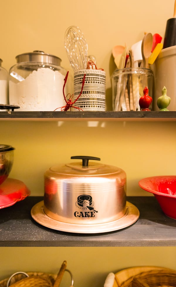 Gramma Elymas Olson’s cake carrier holds a pride of place in Jen Leifheit-Little’s kitchen. (Courtesy of Lauren Liz Photo)