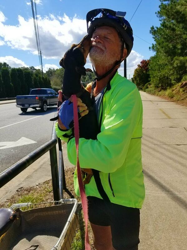 Irv Hoffman was greeted by his pet dog, Bitsy, upon his arrival back home in Smyrna. CONTRIBUTED BY IRV HOFFMAN