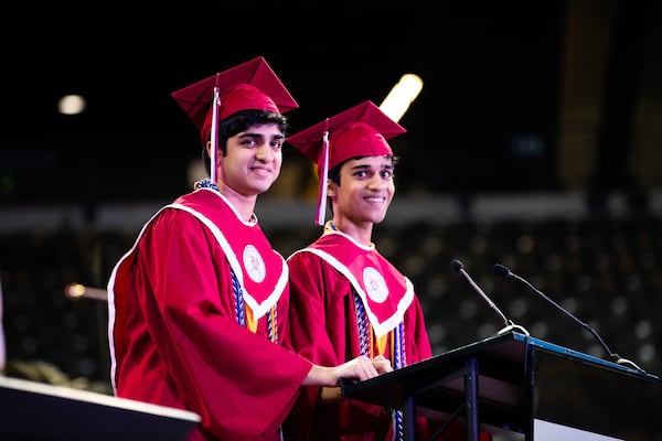 Aran (left) and Sayan Sonnad-Joshi are valedictorian and salutatorian of Atlanta's Midtown High School's Class of 2023. (Courtesy of Atlanta Public Schools)