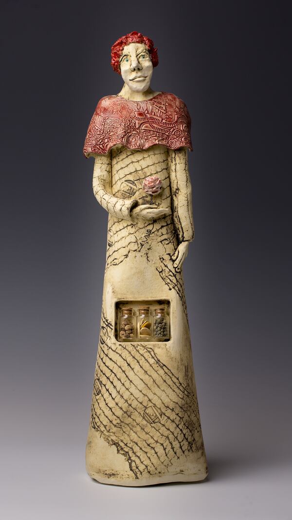 One of Judy Robkin's "Ladies," handcrafted from clay. Contributed by Judy Robkin