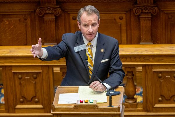 The state Senate passed its first bill, approving a measure from state Sen. John Albers, R-Roswell , to expand the jurisdiction of the Georgia Bureau of Investigation in crimes related to terrorism (Alyssa Pointer/The Atlanta Journal-Constitution)