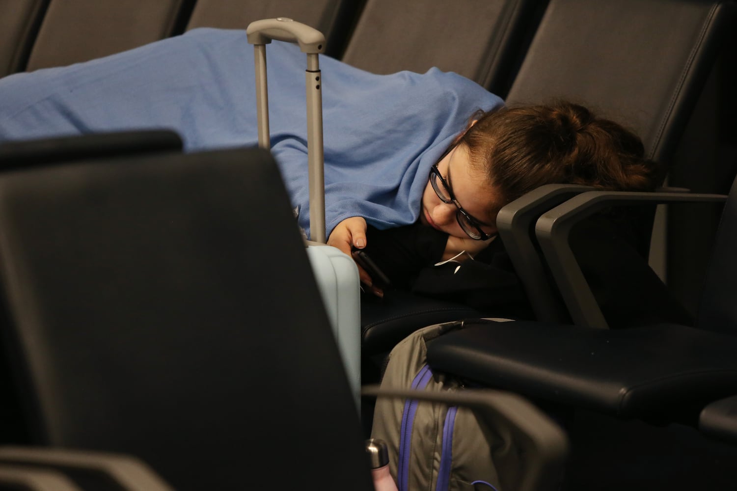 Photos: Post-Super Bowl exodus brings long lines to the airport