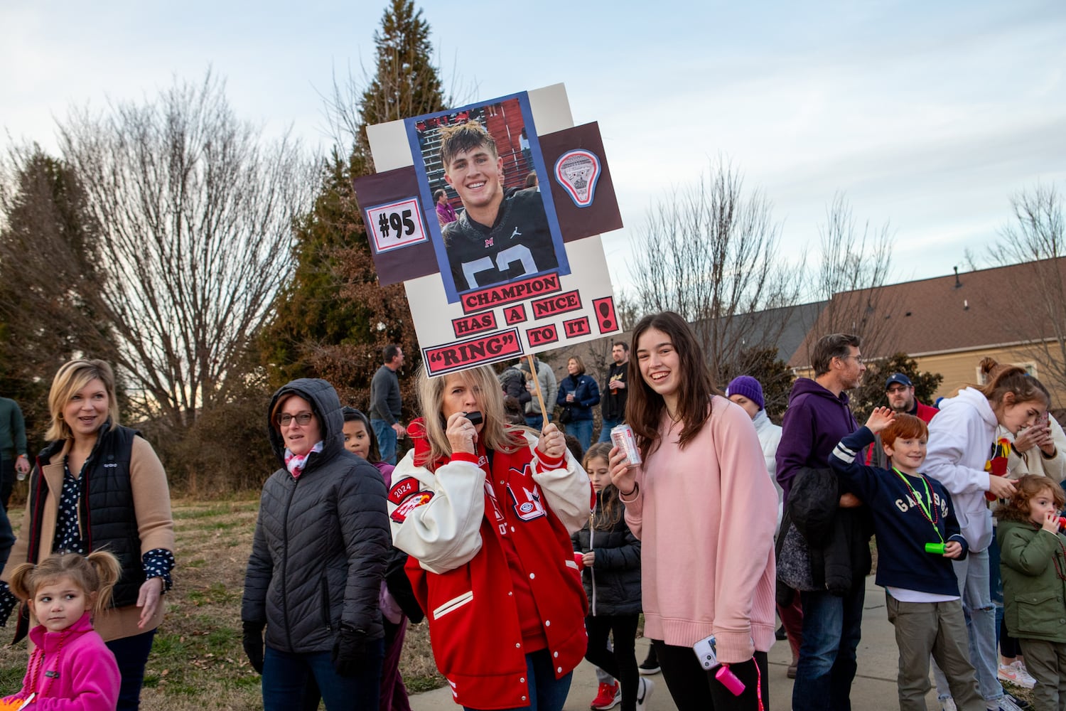 Milton High School football champs parade and celebration