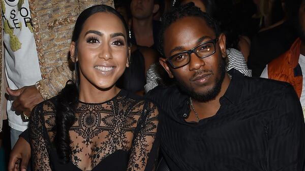 LOS ANGELES, CA - FEBRUARY 15:  Whitney Alford (L) and rapper Kendrick Lamar attend The 58th GRAMMY Awards at Staples Center on February 15, 2016 in Los Angeles, California.  (Photo by Larry Busacca/Getty Images for NARAS)