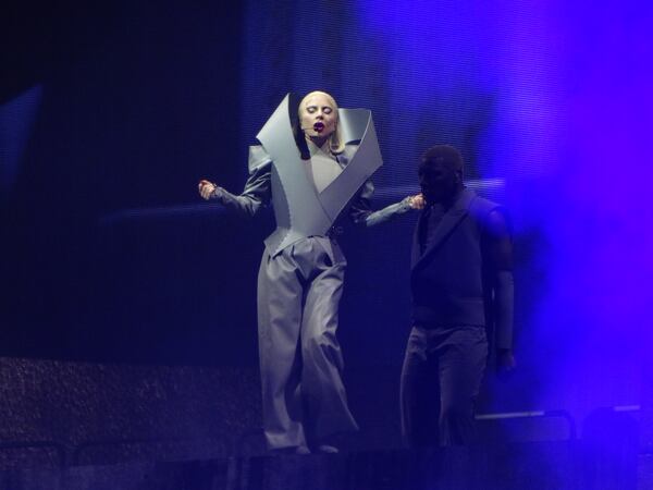 Lady Gaga during the early part of her concert at Truist Park August 26, 2022. RODNEY HO/rho@ajc.com