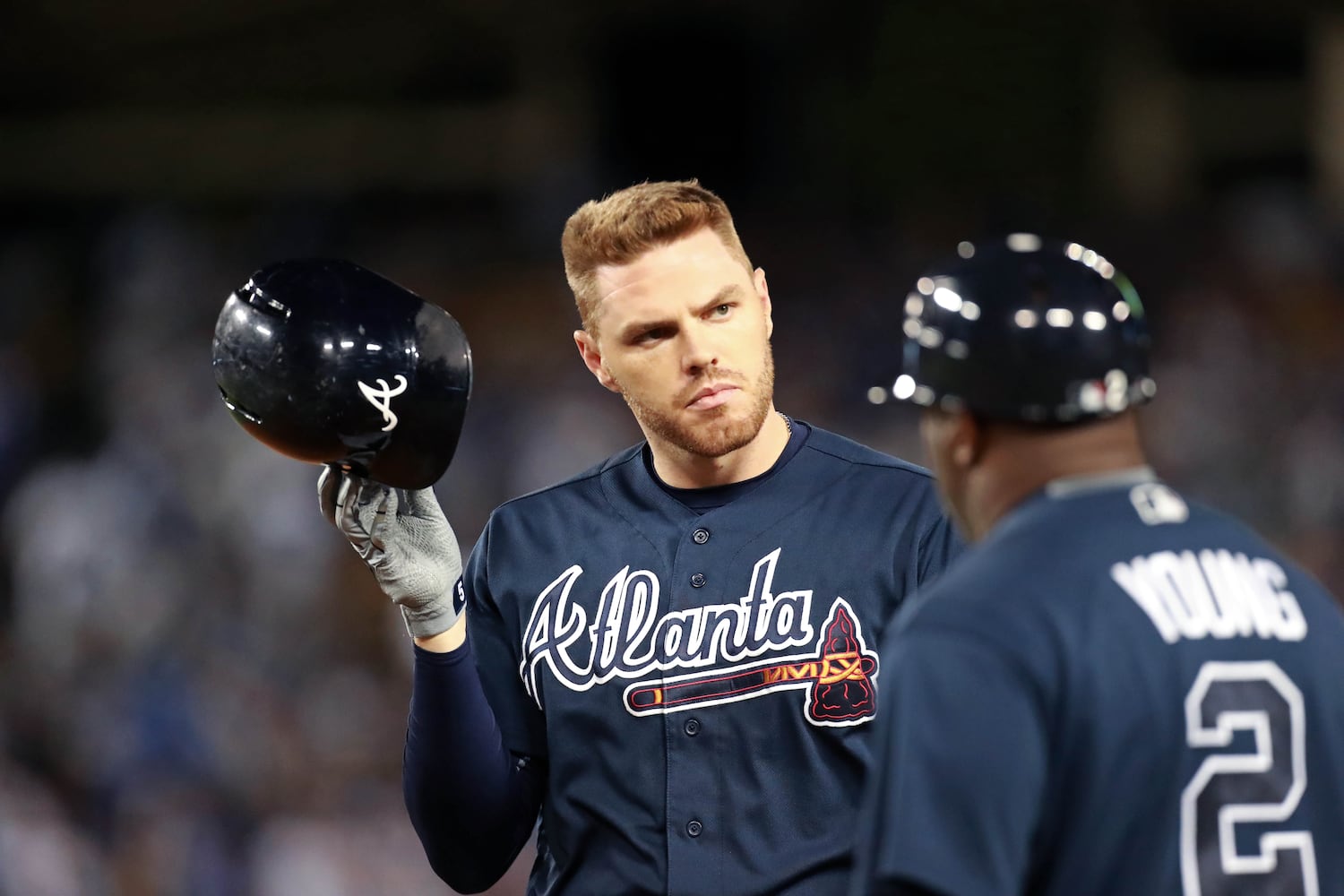 Photos: Braves fall behind Dodgers in playoffs opener