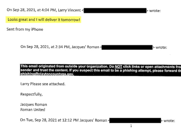 Just two hours after receiving the email from Jacques Vaughn containing the “conditional commitment” letter, Invest Clayton Executive Director Larry Vincent said he’d forward the document to the county’s chairman. (Invest Clayton)