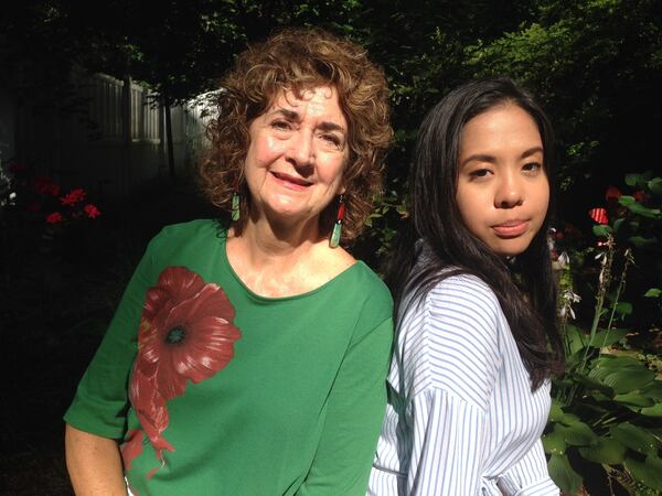 Patricia Owen-Smith (left) with student Myra Chao. Owen-Smith, a professor of psychology and women’s, gender and sexuality studies at Oxford College of Emory University, begins all her classes with a moment of silence. Chao has come to embrace the effects of contemplative practices. GRACIE BONDS STAPLES / GSTAPLES@AJC.COM