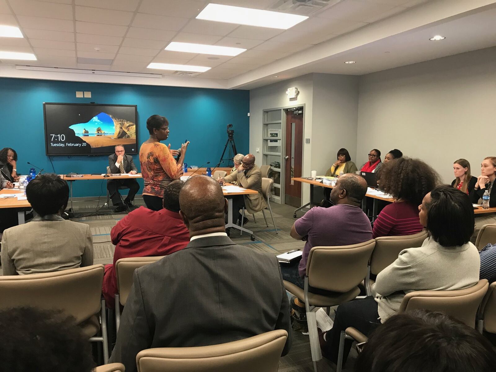 DeKalb residents who have received high water bills tell their stories during public comment at a Board of Commissioners meeting on Feb. 20, 2018. (TIA MITCHELL/TIA.MITCHELL@AJC.COM)