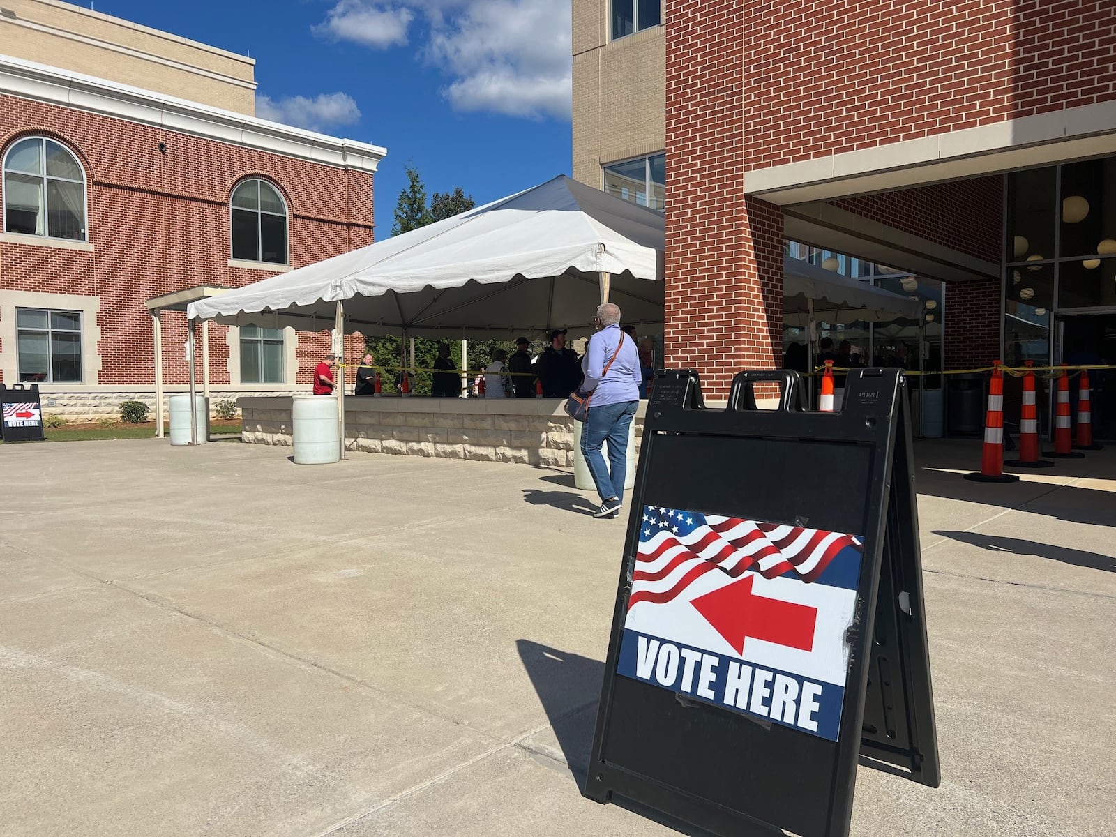 Turnout in Paulding County set records on the first two days of early voting. (Patricia Murphy/AJC)