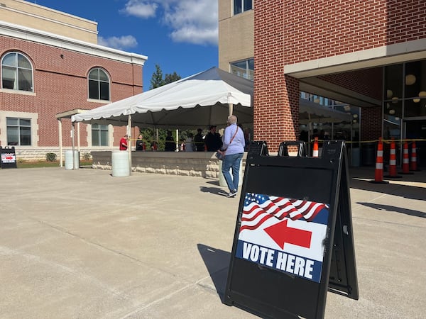 Turnout in Paulding County set records on the first two days of early voting. (Patricia Murphy/AJC)