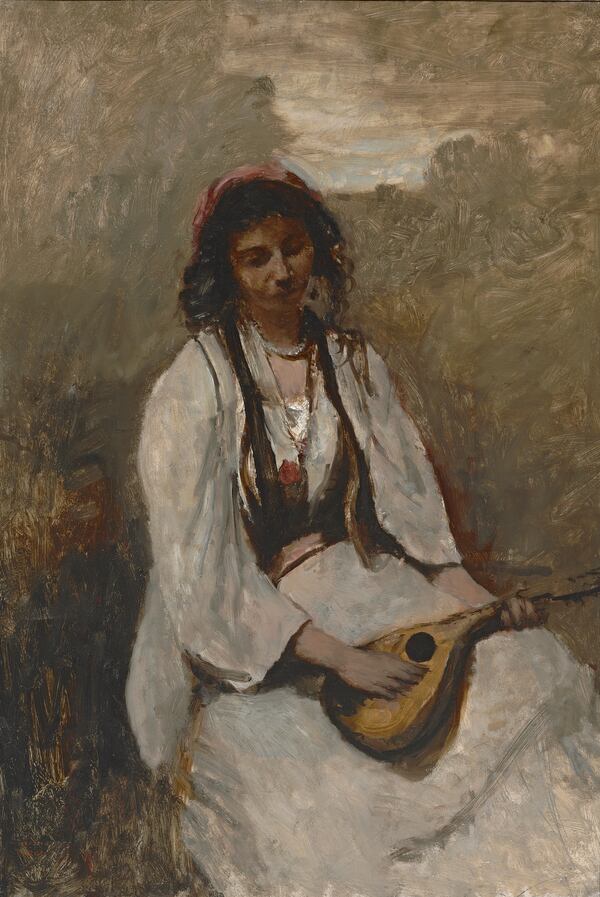 Jean-Baptiste-Camille Corot focused on landscapes but also painted models in his studio, including this young girl with a mandolin. CONTRIBUTED: HIGH MUSEUM OF ART