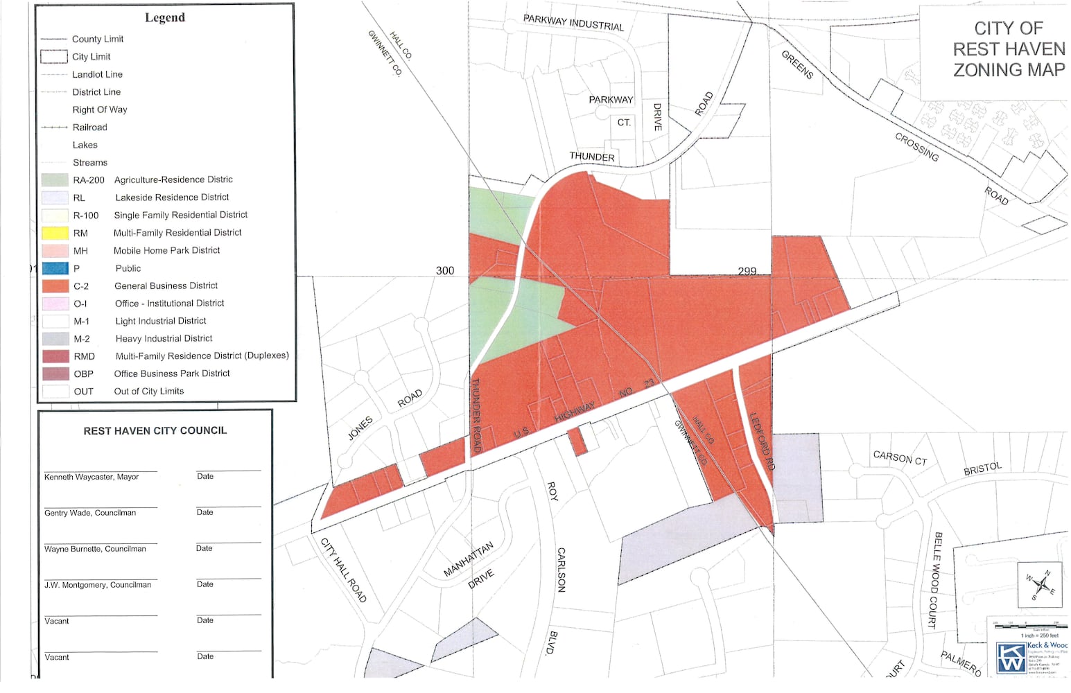 Rest Haven zoning map