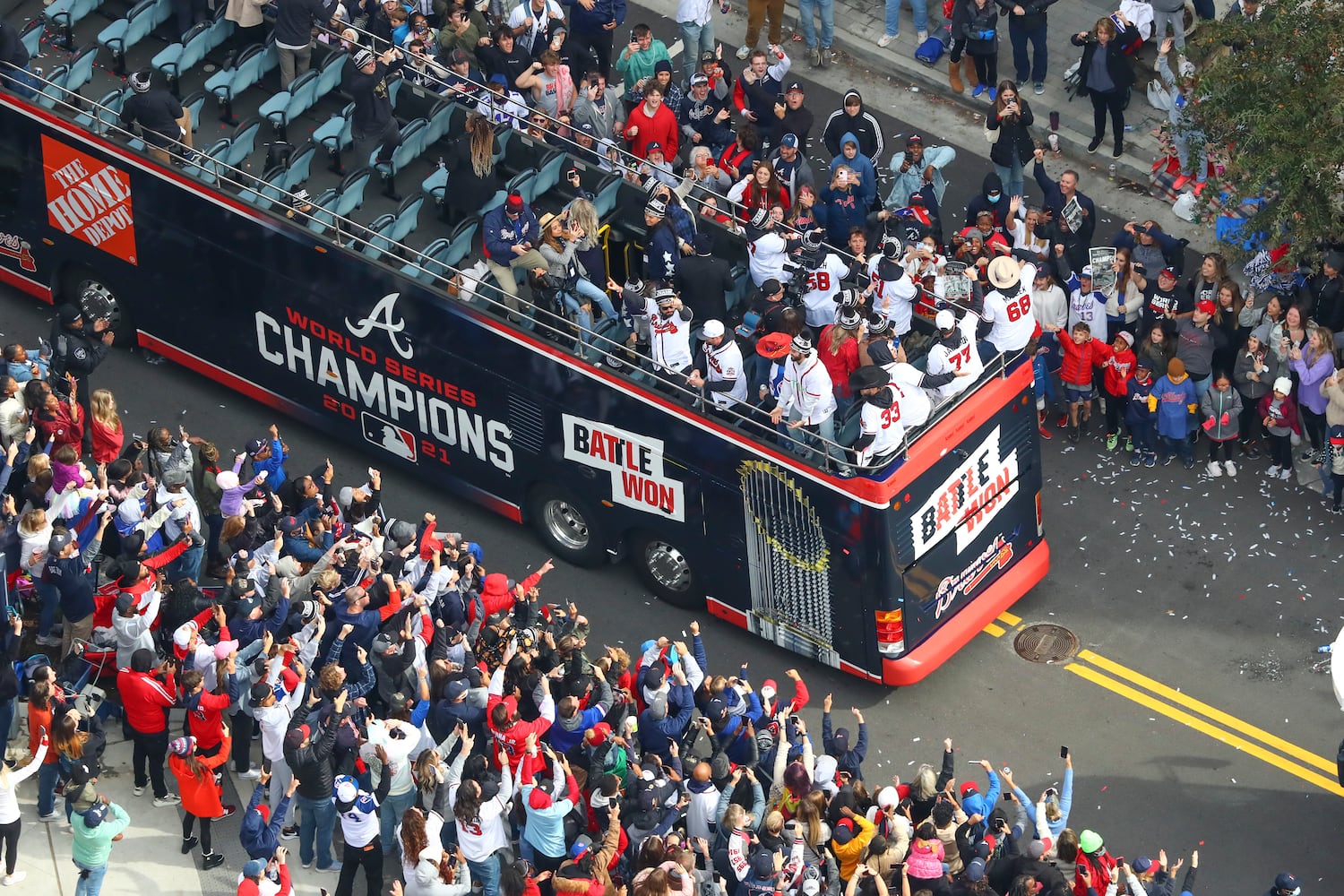 Braves baseball parade